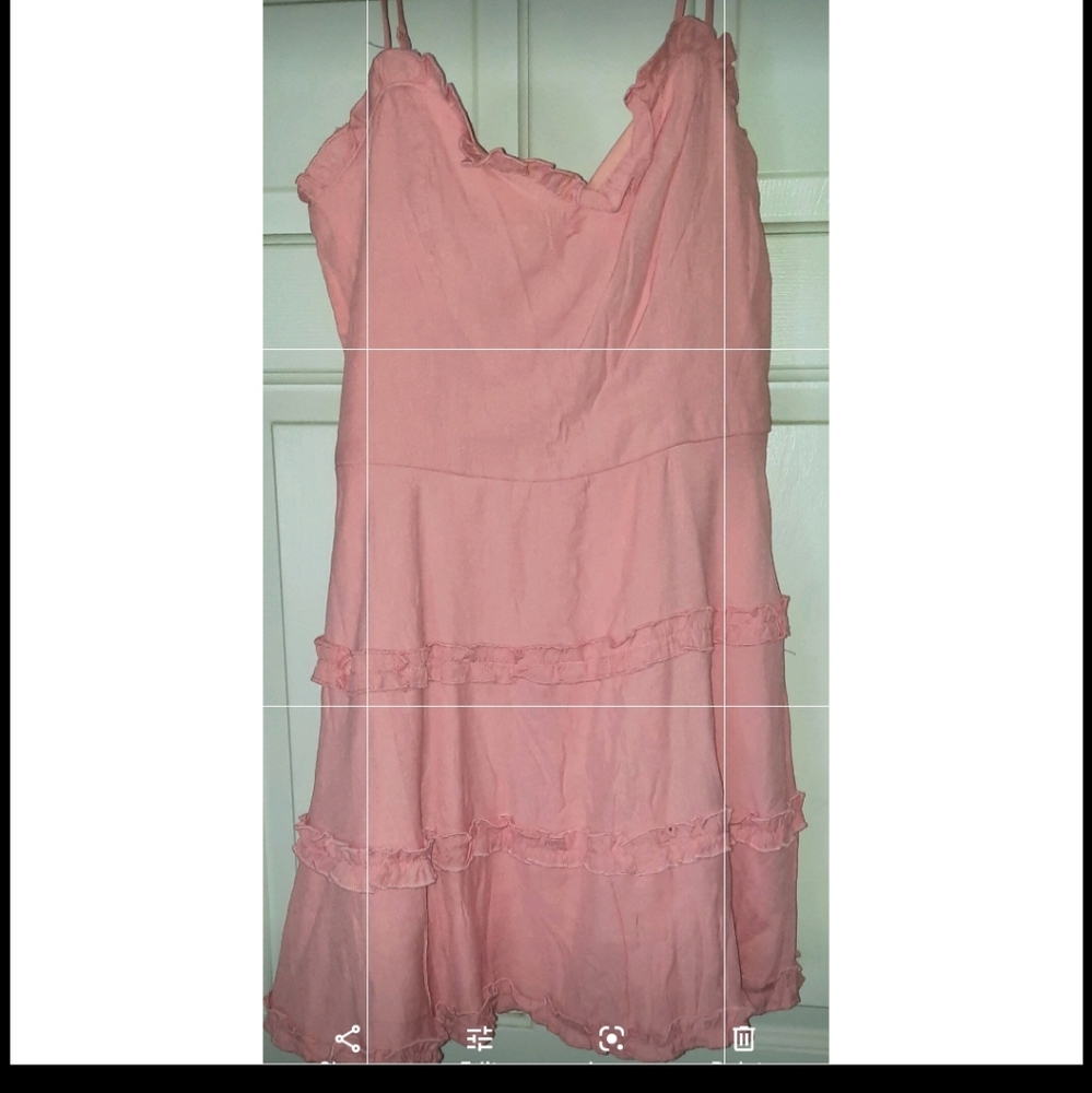 coral ruffle sundress
